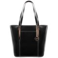A1 Luggage Ladies Leather Tote with Tablet Pocket; Black A1378199